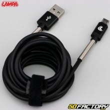 Câble USB/Micro USB 2 mètres Lampa noir