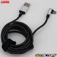 USB/Micro-USB-Kabel abgewinkelt 2 Meter Lampa schwarz