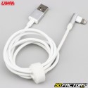 Cable USB/Lightning Apple de 1 metros en ángulo Lampa color blanco