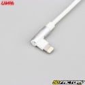 Angled USB/Lightning Apple 1 meter cable Lampa white