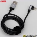 Cable USB/Tipo-C en ángulo de 1 metros Lampa negro