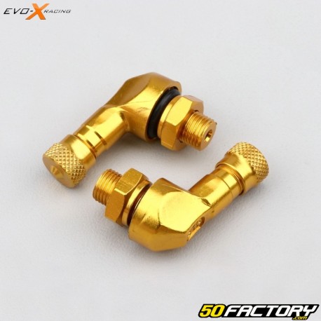 Válvulas en ángulo Evo-X Racing 8.3 mm de oro