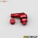 Válvulas angulares Evo-X Racing  XNUMX mm vermelho