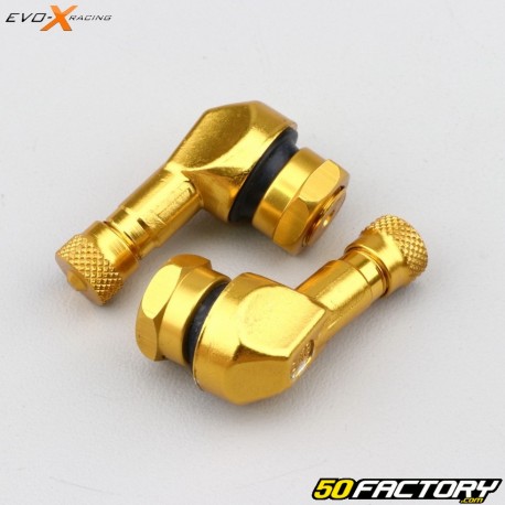 Válvulas en ángulo Evo-X Racing 11.3 mm de oro