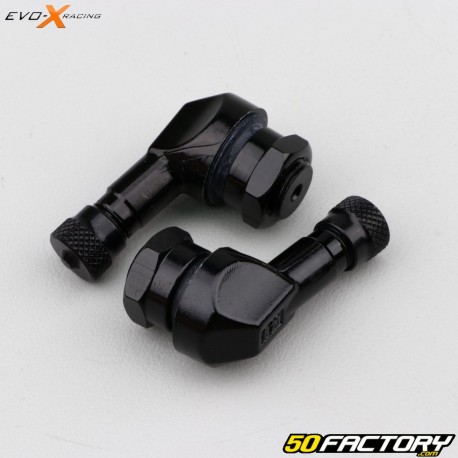 Valves coudées Evo-X Racing 11.3 mm noires