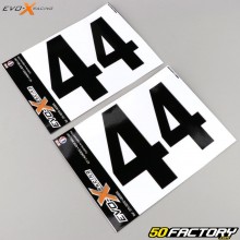 Nummern Evo-X 4 Racing schwarz glänzend (4er-Set)