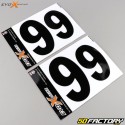 Numeri 9 Evo-X Racing neri lucidi (set di 4)