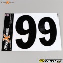 Numeri 9 Evo-X Racing neri lucidi (set di 4)