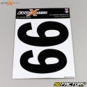 Numeri 9 Evo-X Racing neri lucidi (set di 4)