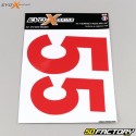 Zahlen 5 Evo-X Racing glänzende Rottöne (4er-Set)