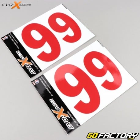 Numbers 9 Evo-X Racing shiny reds (set of 4)