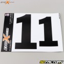 Zahlen 1 Evo-X Racing mattes Schwarz (4er-Set)