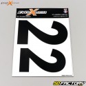 Zahlen 2 Evo-X Racing mattes Schwarz (4er-Set)