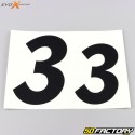 Numeri 3 Evo-X Racing neri opachi (set di 4)