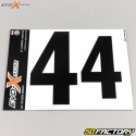 Numeri 4 Evo-X Racing neri opachi (set di 4)