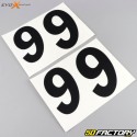 Numbers 9 Evo-X Racing matte blacks (set of 4)
