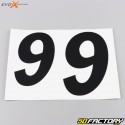 Zahlen 9 Evo-X Racing mattes Schwarz (4er-Set)