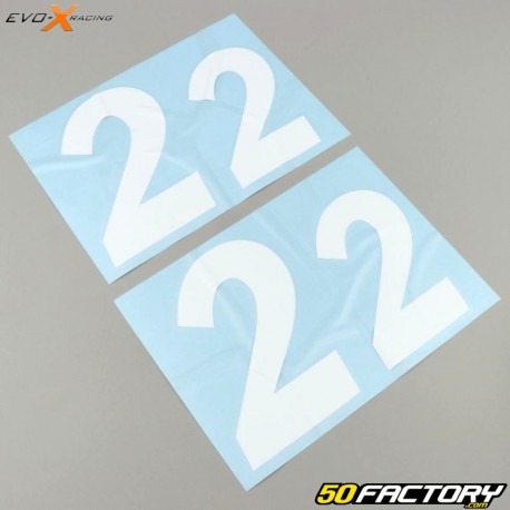 Numeri 2 Evo-X Racing bianchi brillanti (set di 4)