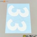 Numbers 3 Evo-X Racing bright whites (set of 4)