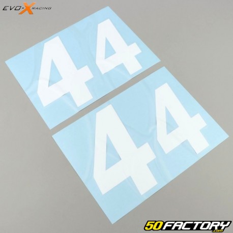 Numeri 4 Evo-X Racing bianchi brillanti (set di 4)