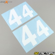 Numeri 4 Evo-X Racing bianchi brillanti (set di 4)