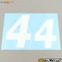 Numeri 4 Evo-X Racing bianchi brillanti (set di 4)