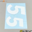 Numbers 5 Evo-X Racing bright whites (set of 4)
