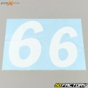 Numeri 6 Evo-X Racing bianchi brillanti (set di 4)