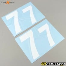 Nummern 7 Evo-X Racing weiß glänzend (4er-Set)