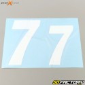 Numeri 7 Evo-X Racing bianchi brillanti (set di 4)