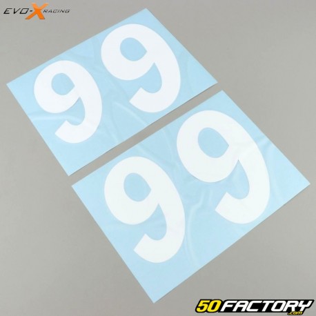 Numbers 9 Evo-X Racing bright whites (set of 4)