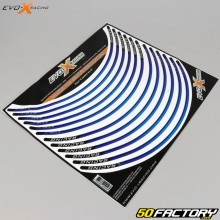 Stickers liserets de jantes Evo-X Racing 17 pouces bleus