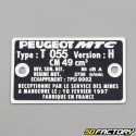 Plaque constructeur Peugeot 103 T055 version H (10 février 1997) (identique origine)