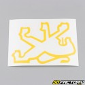 Sticker "Lion" de garde boue avant Peugeot 103 jaune