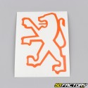 Sticker "Lion" de garde boue avant Peugeot 103 orange