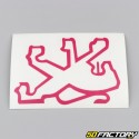 Front fender &quot;Lion&quot; decal Peugeot 103 pink bubblegum