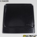 Plaques numéros carrées scrambler, flat-track C-RACER noires (lot de 2)