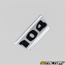 Fork fairing decal Peugeot 104 chrome