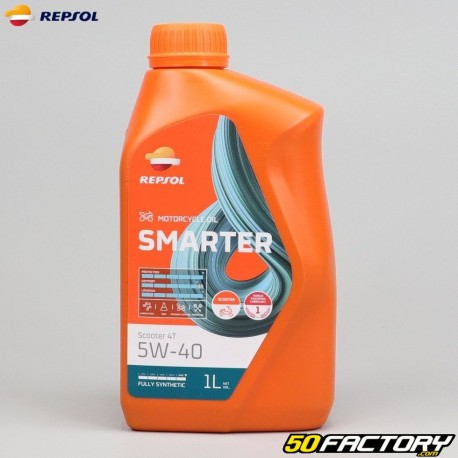 Huile moteur 4T 5W40 Repsol Smarter Scooter 100% synthèse 1L