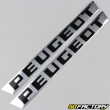 Engine cover decals Peugeot 103 black and chrome