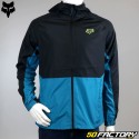 Rain jacket Fox Racing black and blue leed