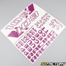 Kit grafiche adesivi Peugeot 103 RCX Racing viola chiaro