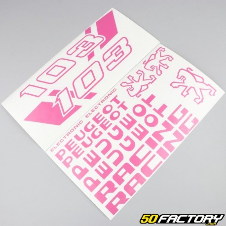 Decoration  kit Peugeot 103 RCX Racing pink