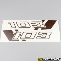 Kit grafiche adesivi Peugeot 103 RCX Racing marrone