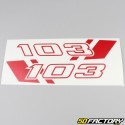 Kit grafiche adesivi Peugeot 103 RCX Racing rosso