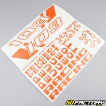 Kit gráfico tipo Peugeot 103 RCX Racing Laranja