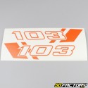 Kit grafiche adesivi Peugeot 103 RCX Racing arancione