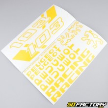 Kit gráfico tipo Peugeot 103 RCX Racing amarelo