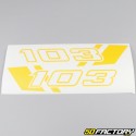 Kit déco Peugeot 103 RCX Racing jaune