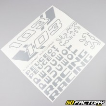 Kit grafiche adesivi di tipo Peugeot 103 RCX Racing grigio